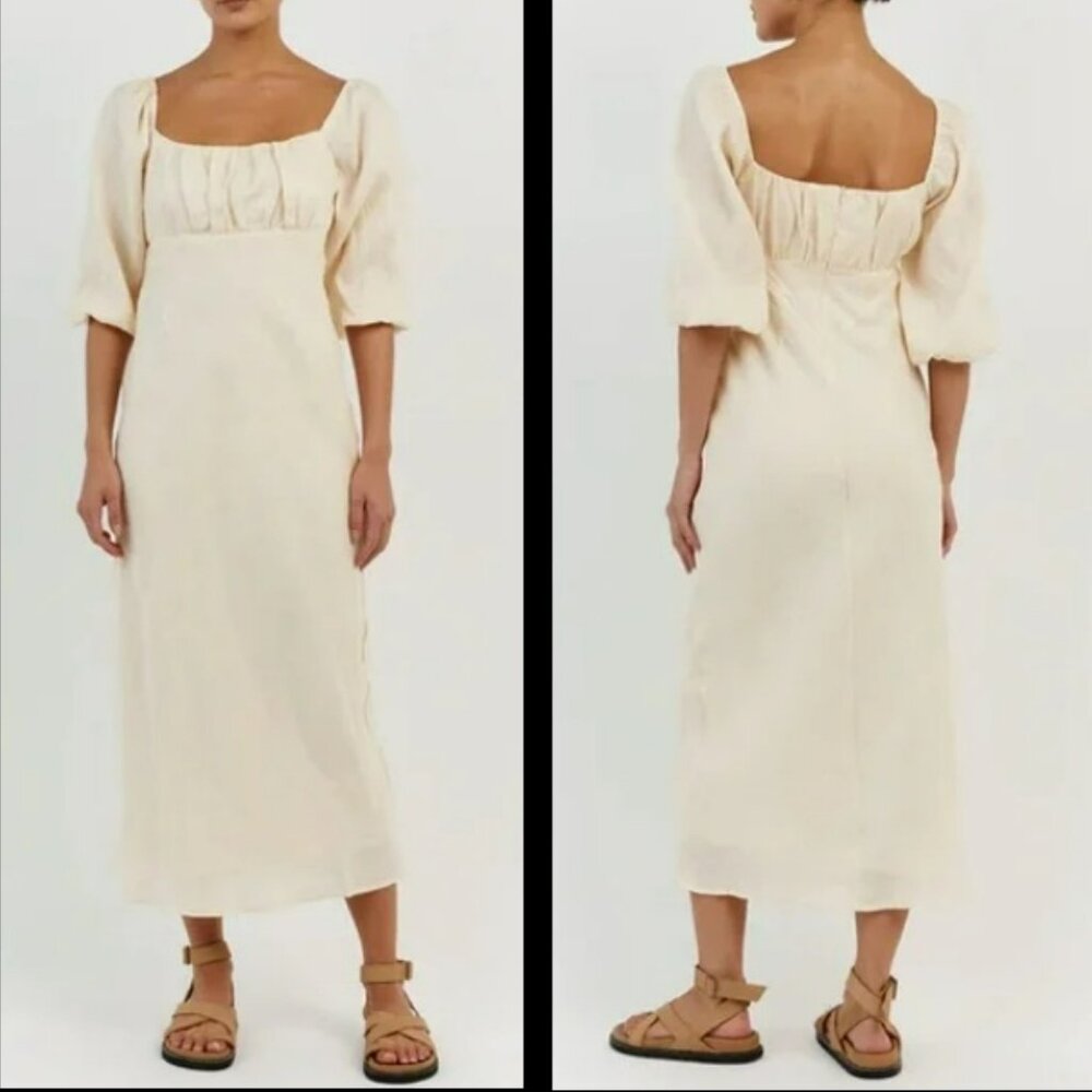 DISSH Butter Linen Maxi Dress Sz 10